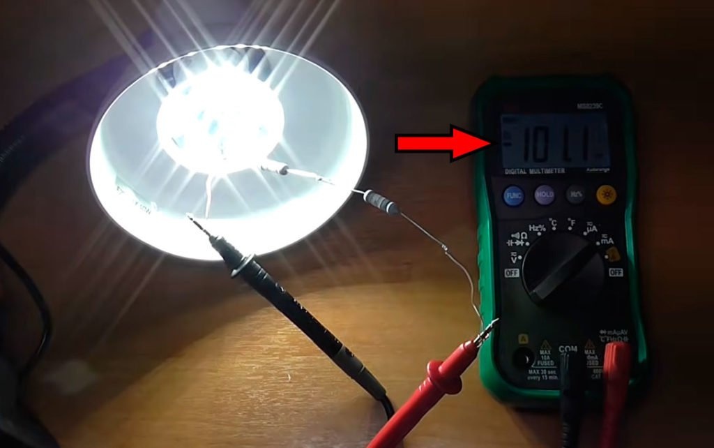 Сравнение токов светодиодных ламп, восстановленных шунтирующим диодом
