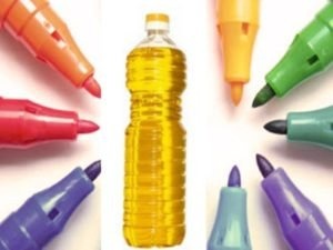 Перманентные чернила работают на ярко окрашенных тканях с отбеливателем