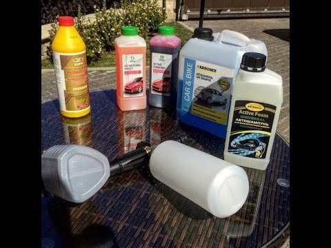 Сравнение автомобильных шампуней для бесконтактных автомоек