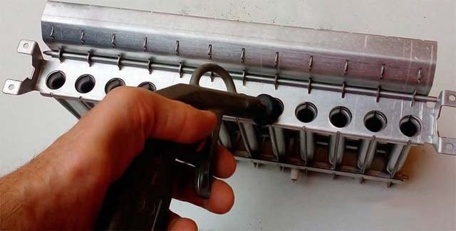 Продувка газовой горелки
