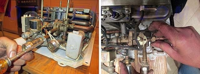 Как снять заглушки теплообменника
