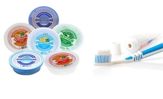 Зубная паста или чистящий порошок
