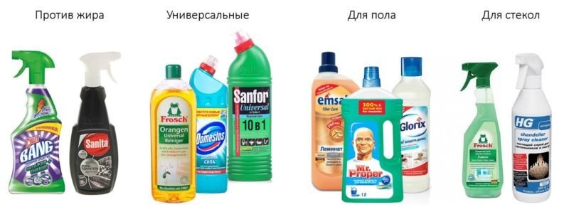 Различные чистящие средства